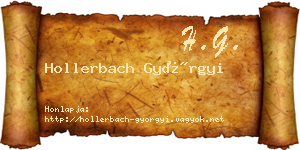 Hollerbach Györgyi névjegykártya