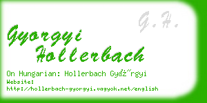 gyorgyi hollerbach business card